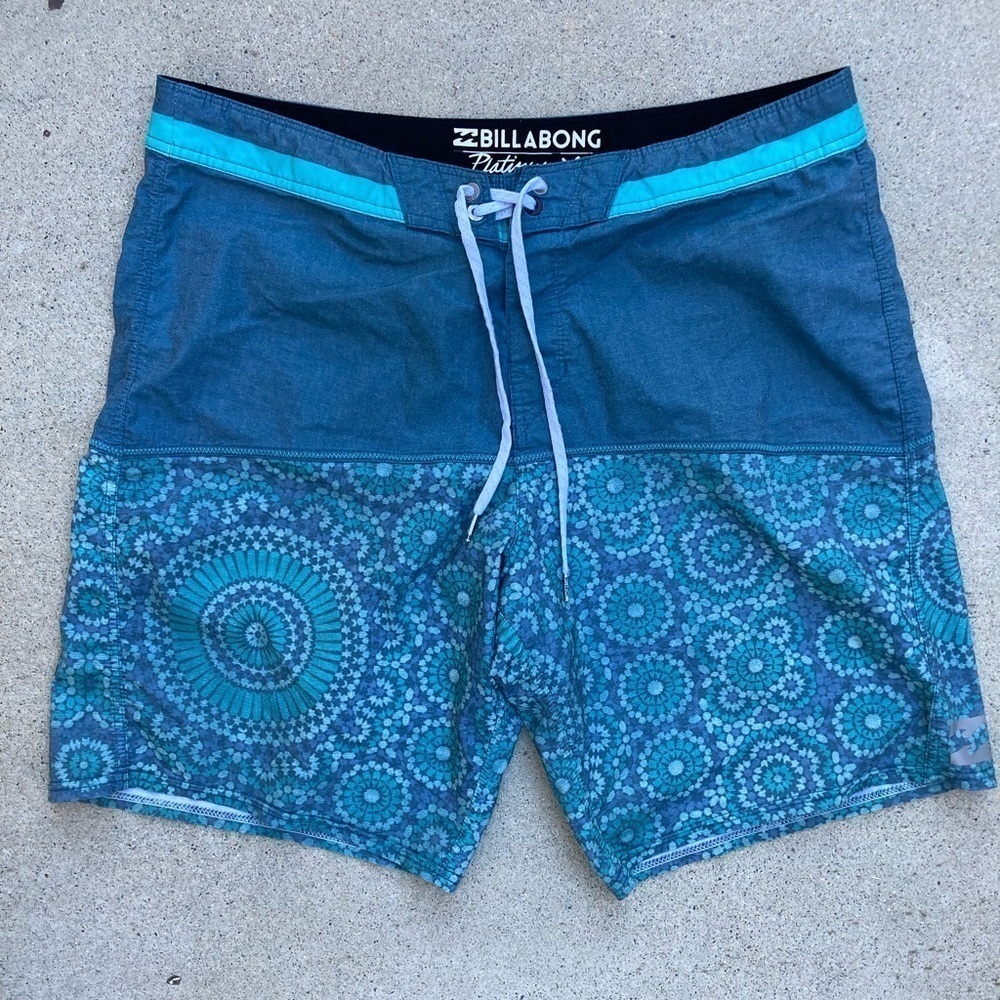 Men's Billabong Board Shorts Multicolor Floral 36 Cotton Blend Beach Surf Swim